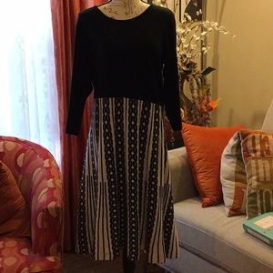 Black and White Sweater Dress